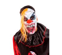 Rubies Media Máscara de Payaso para Adulto, máscara de payaso sangriento con pelo naranja, original, Ideal para halloween, carnaval, fiestas, despedida de soltero, Cosplay y cumpleaños., S5310