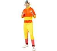 Rubies Men's Avatar: the Last Airbender Aang Costume Jumpsuit With Cape and Mask