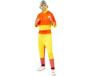 Rubies Men's Avatar: the Last Airbender Aang Costume Jumpsuit With Cape and Mask