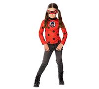 Rubies - Miraculous Oficial - Top & Máscara Ladybug (niño) - Talla única 5-8 años