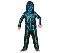 Rubie's Neon Green Skeleton Kids Fancy Dress, Multi 5-6 Years