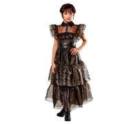 Rubie's Official Addams Family Wednesday Rave'N Girls Dress, Kids Fancy Dress