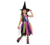 Rubies Official Bright-Night Witch Costume, Kids Fancy Dress 5-6 Years