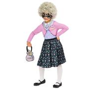 Rubie's Disfraz oficial de David Walliams Gangsta Granny para niños, talla 7-8 años