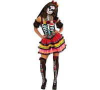 Rubie's Official Day of the Dead Senorita Ladies Fancy Dress Halloween Skeleton