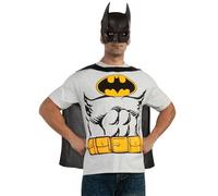 Rubie's Official DC Comic Batman T-Shirt Adult Set, Mens Costume Instant Kit, T-shirt, Mask & Cape