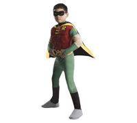 Rubie's Official DC Comic Teen Titan Robin Muscle Chest Child Costume, Superhero