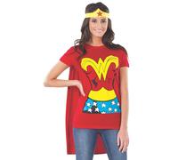 Rubie's Official DC Comics Wonder Woman Ladies Dress Up Kit, Super Hero Tshirt T