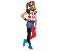Rubie's Official DC Super Hero Girl's Harley Quinn Costume, Kids Super Villain F