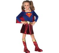 Rubie's Official DC Supergirl Deluxe Girls Costume, Kids Fancy Dress Super Hero