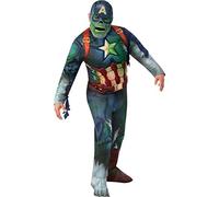 Rubies Official Disney Plus What If Zombie Captain America Deluxe Adult Costume,