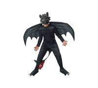 Rubies 610103_S - Disfraz de dragón "Toothless" para niños, negro, talla S (3-4 años)