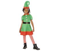 Rubie's Official Elf Girls Dress, Kids Christmas Fancy Dress 5-6 Years