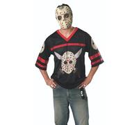 Rubie's Official Jason Friday The 13th, Hockey Jersey & Eva Mask, Adult Halloween Horror Fancy Dress