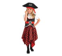 Rubie's Official Little Lass Pirate Costume, Girls Fancy Dress KIDS GIRL PIRATE-