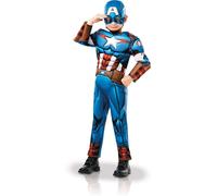 Rubie's Official Marvel Avengers Captain America Deluxe Childs Costume, Kids Sup