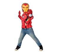 Rubies Official Marvel Disfraz Iron Man, Pecho Musculoso Iron Man con Accesorios, Infantil, Talla M