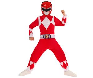 Rubies Official Power Rangers Mighty Morphin Red Ranger Costume, Childrens Fancy