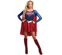 Rubie's Official Supergirl Ladies Fancy Dress, Blue/Red, M