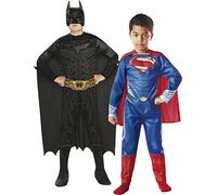 Rubies - Pack 2 Disfraces Batman y Superman, para niños, Talla L (154994-L) Carnaval