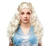Rubies Peluca Daenerys Targaryen para adultos, Accesorio para disfraz, Complemento disfraces, Producto licencia Oficial Game Of Thrones, Juego de Tronos para Carnaval, cosplay, fiestas