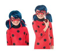 Rubies Peluca Ladybug para niñas y niños, Peluca con coletas, Accesorio disfraz,