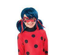 Rubies Peluca Ladybug para niñas y niños, Peluca con coletas, Accesorio disfraz, Complemento, Oficial Miraculous Ladybug para Navidad, Carnaval, Cosplay y Halloween