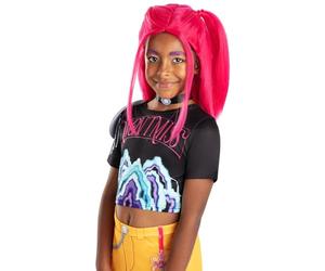 Rubies PELUCA ZOEY para niña, niñas, k-pop- zoey, netflix, peluca, Licencia oficial Netflix, demon hunters, huntrix, para carnaval, fiestas y cosplay