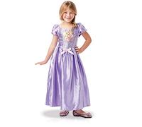 Princesas Disney - Disfraz de Rapunzel con lentejuelas para niña, infantil 7-8 años (Rubie's 641027-L)