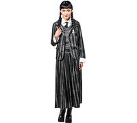 Rubie's - Serie de televisión Miércoles, disfraz de uniforme de la Academia Nunca Más de Miércoles Addams para adultos, talla XL de mujer