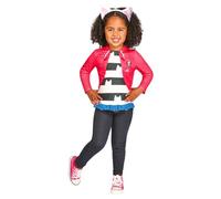 Rubies Set Accesorios Gabbys Dollhouse para niñas, Top con chaqueta impresa y diadema con orejas, Oficial Gabby Dollhouse para Carnaval, Navidad, Cumpleaños, Fiestas y Halloween