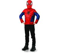 Rubies Set Accesorios Spiderman para niños y niñas, Camiseta impresa y máscara, Oficial Marvel para Halloween, Carnaval, Navidad y cumpleaños