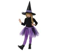 Rubies Set Disfraz Bruja Tutu Lila Para Niñas, Falda Tutu y Sombrero, Oficial Halloween, Carnaval, Fiestas y Cumpleaños