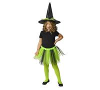 Rubies Set Disfraz Bruja Tutu Verde Para Niñas, Falda Tutu y Sombrero, Oficial Halloween, Carnaval, Fiestas y Cumpleaños