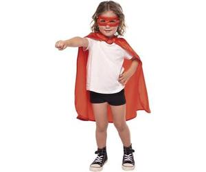 Rubie's - Set superhéroe capa y antifaz rojo talla M