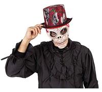 Rubies - Sombrero Copa Skulls e Roses con Luz (S5293)