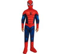 RUBIES SPIDER-MAN - Marvel oficial - Disfraz infantil de lujo Spider-Man. Tallas 3 a 8 años. Disfraz con combinación muscular acolchada, cierre de velcro + pasamontañas + cubrebotas integradas