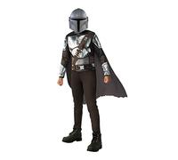 RUBIE'S Star Wars Oficial - Disfraz de Le Mandalorian - Talla 9-10 años - Disfraz clásico infantil con combinación, capa y máscara de la serie The Mandalorian - para Hallowwen, Carnaval