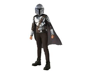 RUBIE'S Star Wars Oficial - Disfraz de Le Mandalorian - Talla 9-10 años - Disfraz clásico infantil con combinación, capa y máscara de la serie The Mandalorian - para Hallowwen, Carnaval