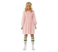 Rubies Stranger Things Temporada 1 Vestido de Disfraz de Manga Corta Eleven tamaño Adulto, como se Muestra, X-Small para Mujer