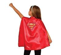 Rubies-Supergirl Cape Set DC Super Hero Girls Disfraz, Dibujo Animado, Color como se Muestra, Talla única (G31979)