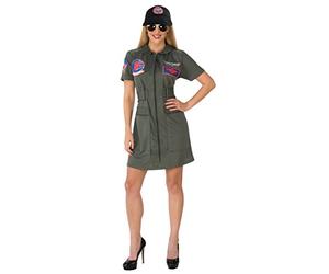 Rubies Top Gun Uniform Women's Costume Dress & Hat - Large