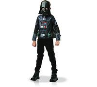 Rubies Top y Máscara Darth Vader para niños y niñas, Top impreso, capa y máscara, Licencia oficial Star Wars, Talla única infantil, Accesorio disfraz para Carnaval, fiestas, cumpleaños y regalos