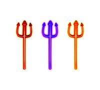 Rubies Tridente Diablo Diabolico Luminoso, Accesorio para Disfraz, Complemento, Color Surtido, Demonios, Diablos para Halloween, Fiestas, Cosplay