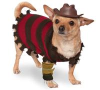 Rubie's Unisex Adulto Pesadilla en ELM Street Freddy Krueger Traje de Mascota Suministros de Fiesta, Multicolor, Cuello XL 20 Circunferencia 27 Espalda 28 EE. UU
