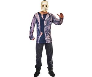 Rubies Warner Friday the 13th Oficial - Top de disfraz con máscara Jason para adultos, Viernes 13, talla única M