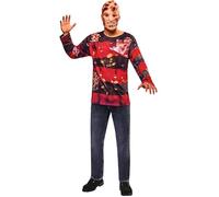 Rubies Warner Nightmare on Elm Street Oficial - Top de disfraz con máscara Freddy Kruegger para adultos, talla única M