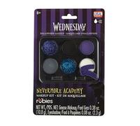 Rubies Wednesday Addams Wednesday Nevermore - Kit de maquillaje de Halloween para fiestas temáticas y Halloween, talla única, Como se muestra, talla única