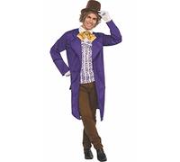Rubie's Willy Wonka y la fábrica de chocolate Deluxe Willy Wonka - Disfraz para hombre, multicolor, talla única, multicolor, Talla única