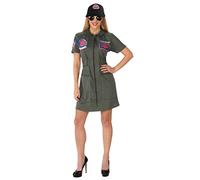 Rubies Women's Top Gun (Classic Movie) Deluxe Top Gun Dress Adult Sized Costume for Themed Parties and Halloween, As Shown, Medium US